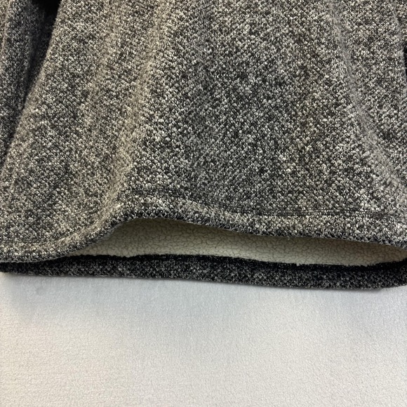 Orvis Fleece Sherpa Lined 1/4 Zip Sweater Mens Large Gray Black Pullover Knit - Picture 10 of 15